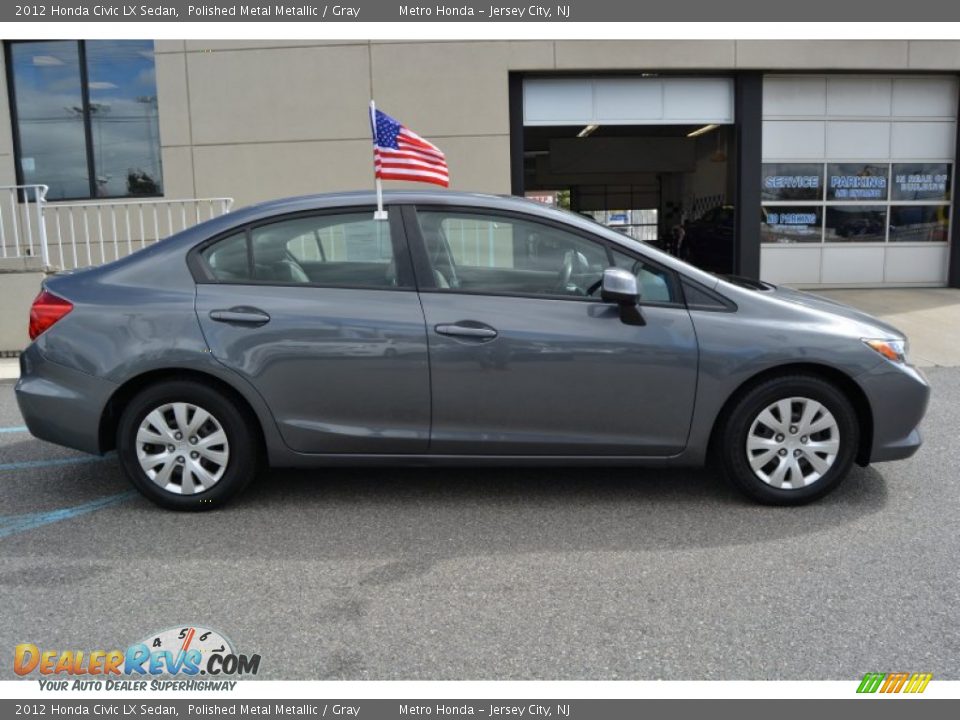 2012 Honda Civic LX Sedan Polished Metal Metallic / Gray Photo #2