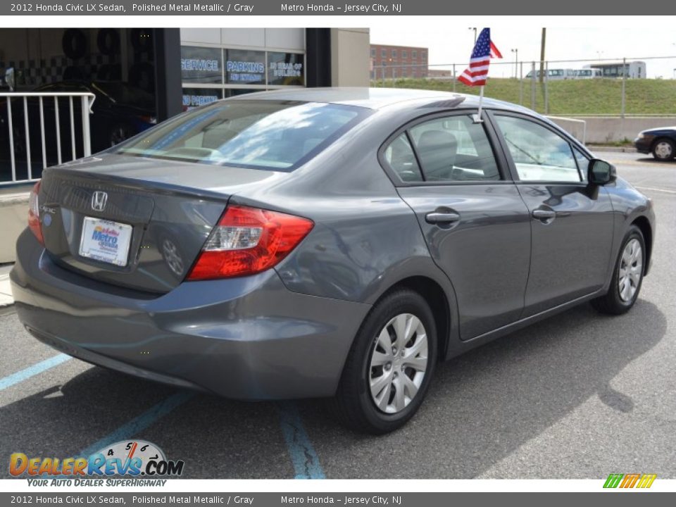 2012 Honda Civic LX Sedan Polished Metal Metallic / Gray Photo #3