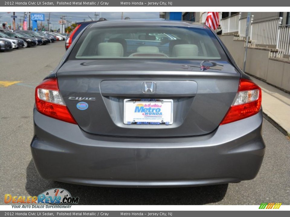 2012 Honda Civic LX Sedan Polished Metal Metallic / Gray Photo #4