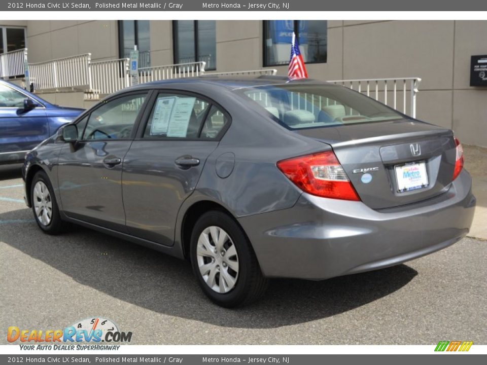 2012 Honda Civic LX Sedan Polished Metal Metallic / Gray Photo #5
