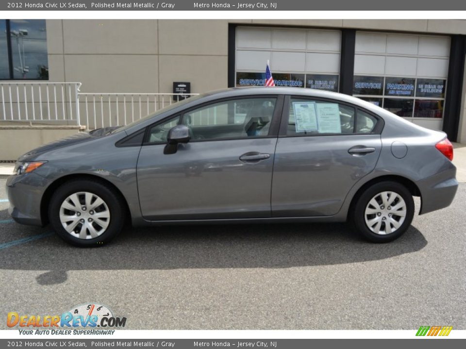 2012 Honda Civic LX Sedan Polished Metal Metallic / Gray Photo #6