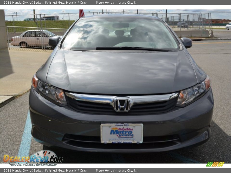 2012 Honda Civic LX Sedan Polished Metal Metallic / Gray Photo #8