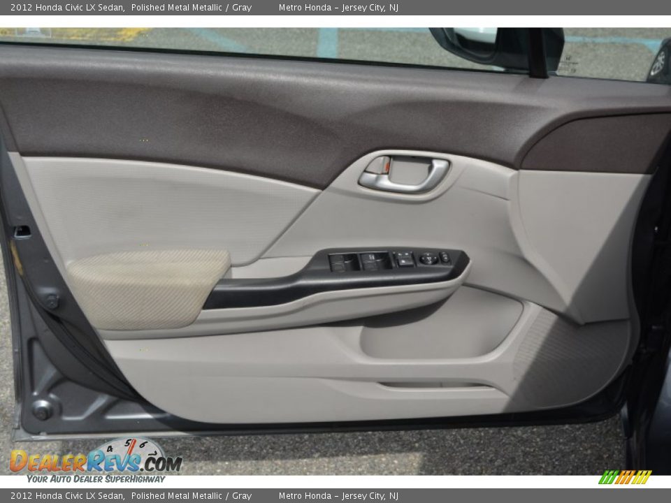 2012 Honda Civic LX Sedan Polished Metal Metallic / Gray Photo #9