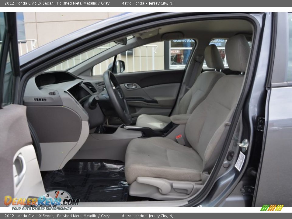 2012 Honda Civic LX Sedan Polished Metal Metallic / Gray Photo #12