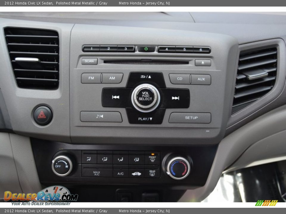 2012 Honda Civic LX Sedan Polished Metal Metallic / Gray Photo #14