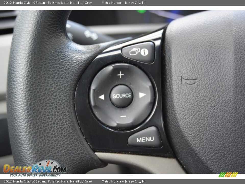 2012 Honda Civic LX Sedan Polished Metal Metallic / Gray Photo #17