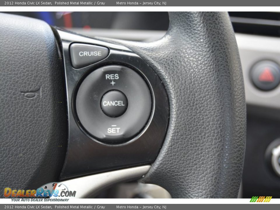 2012 Honda Civic LX Sedan Polished Metal Metallic / Gray Photo #18