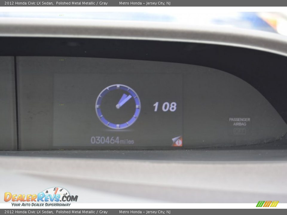 2012 Honda Civic LX Sedan Polished Metal Metallic / Gray Photo #19