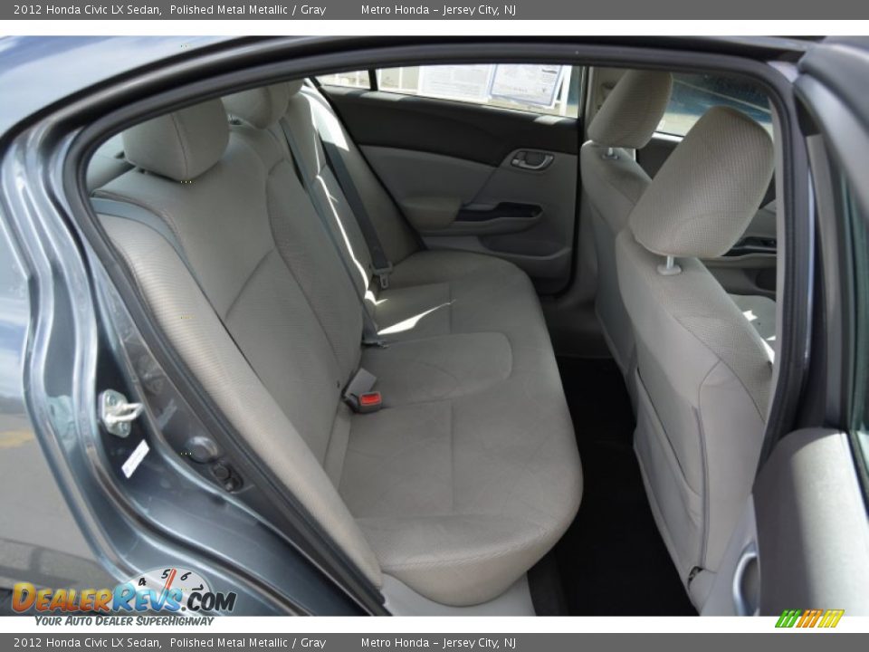 2012 Honda Civic LX Sedan Polished Metal Metallic / Gray Photo #23