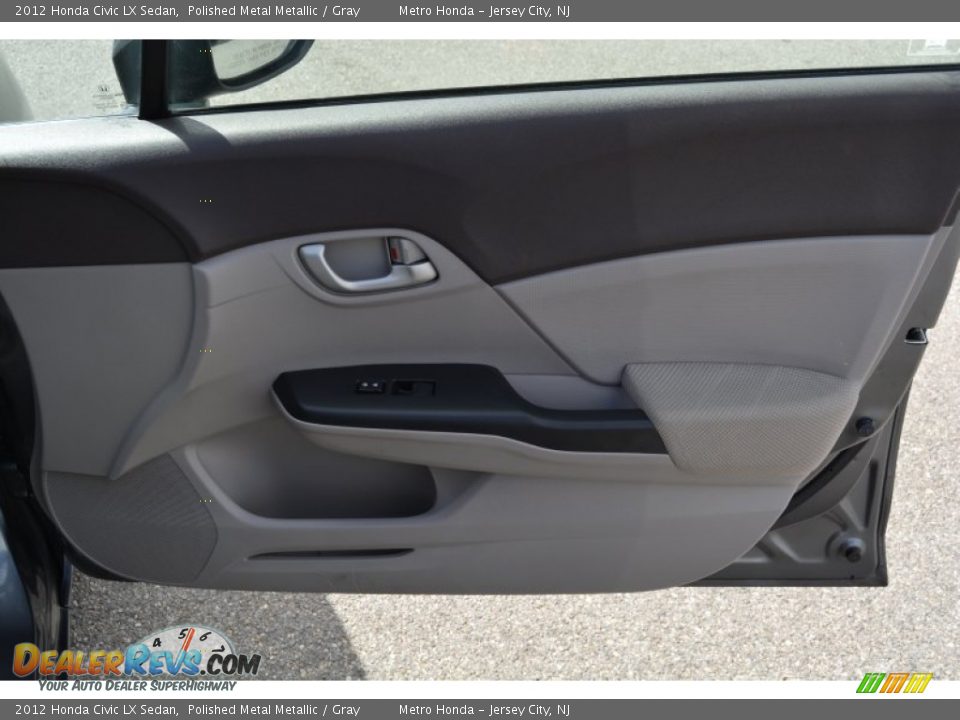 2012 Honda Civic LX Sedan Polished Metal Metallic / Gray Photo #24
