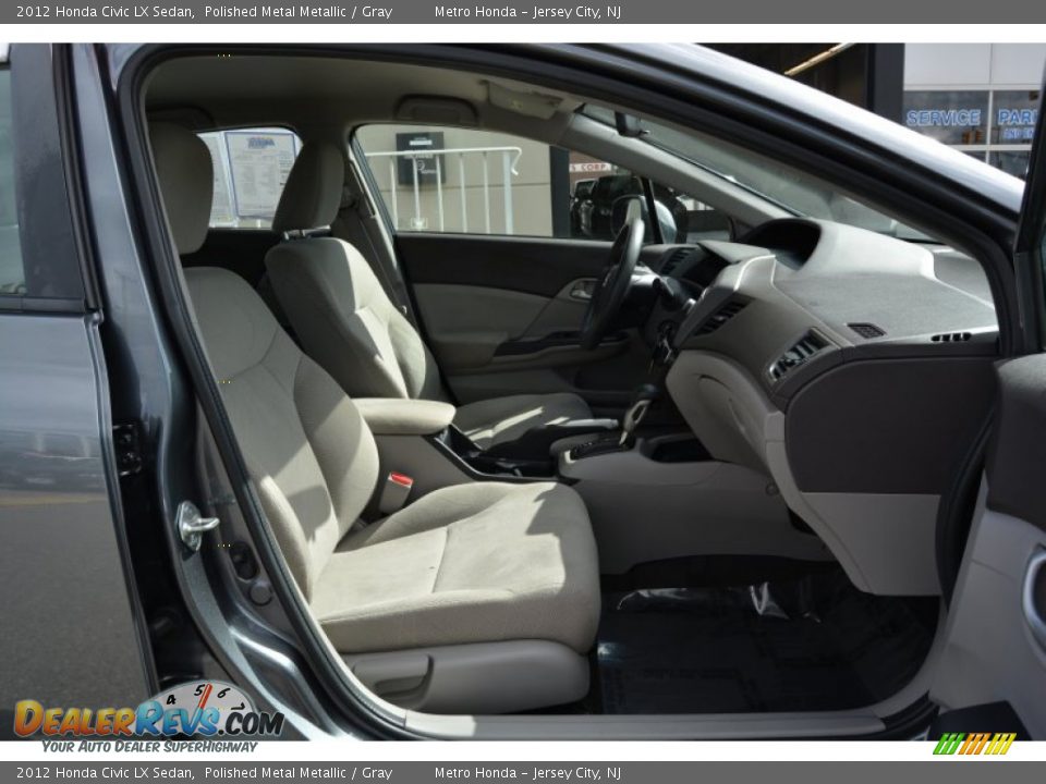 2012 Honda Civic LX Sedan Polished Metal Metallic / Gray Photo #26