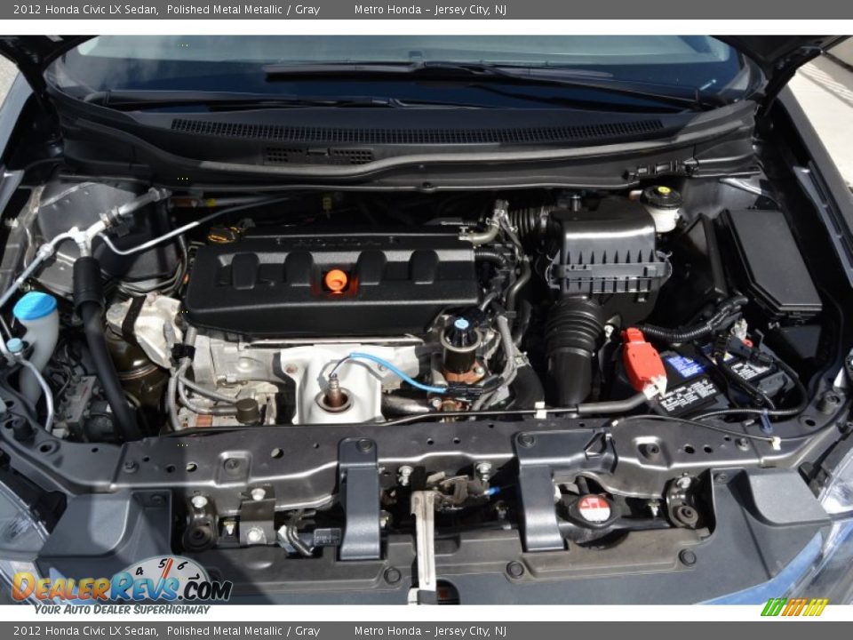 2012 Honda Civic LX Sedan Polished Metal Metallic / Gray Photo #27