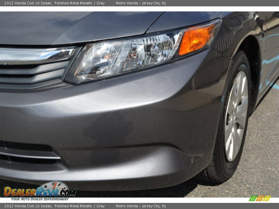 2012 Honda Civic LX Sedan Polished Metal Metallic / Gray Photo #28