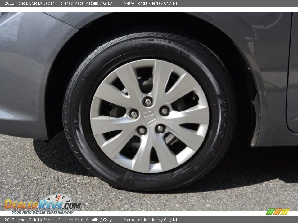 2012 Honda Civic LX Sedan Polished Metal Metallic / Gray Photo #29