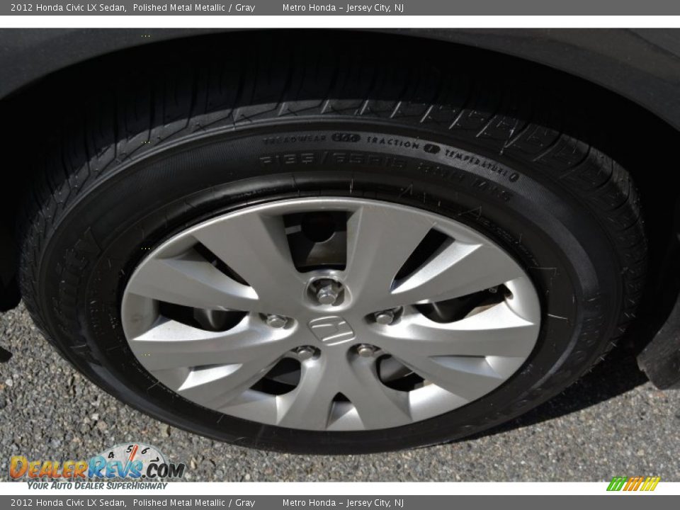 2012 Honda Civic LX Sedan Polished Metal Metallic / Gray Photo #30