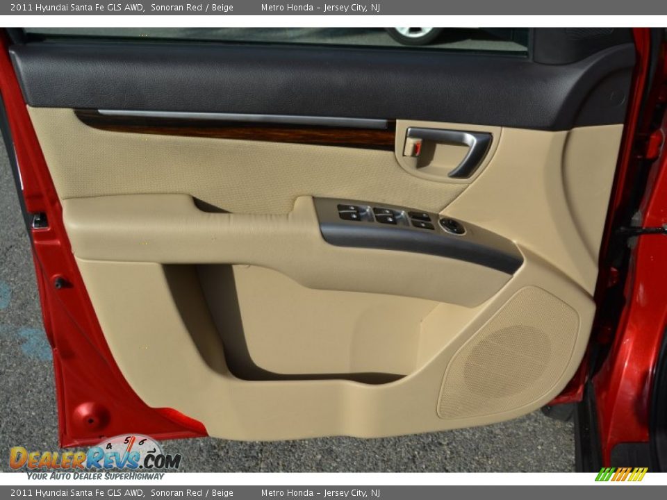 2011 Hyundai Santa Fe GLS AWD Sonoran Red / Beige Photo #9