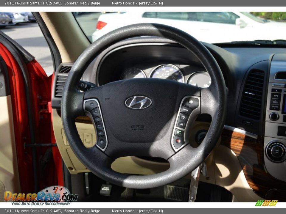2011 Hyundai Santa Fe GLS AWD Sonoran Red / Beige Photo #16