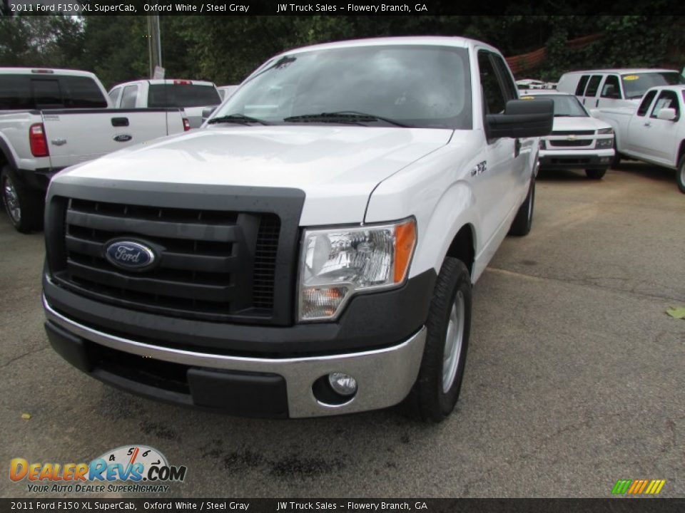 2011 Ford F150 XL SuperCab Oxford White / Steel Gray Photo #2