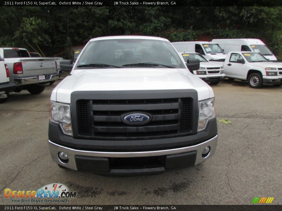 2011 Ford F150 XL SuperCab Oxford White / Steel Gray Photo #12