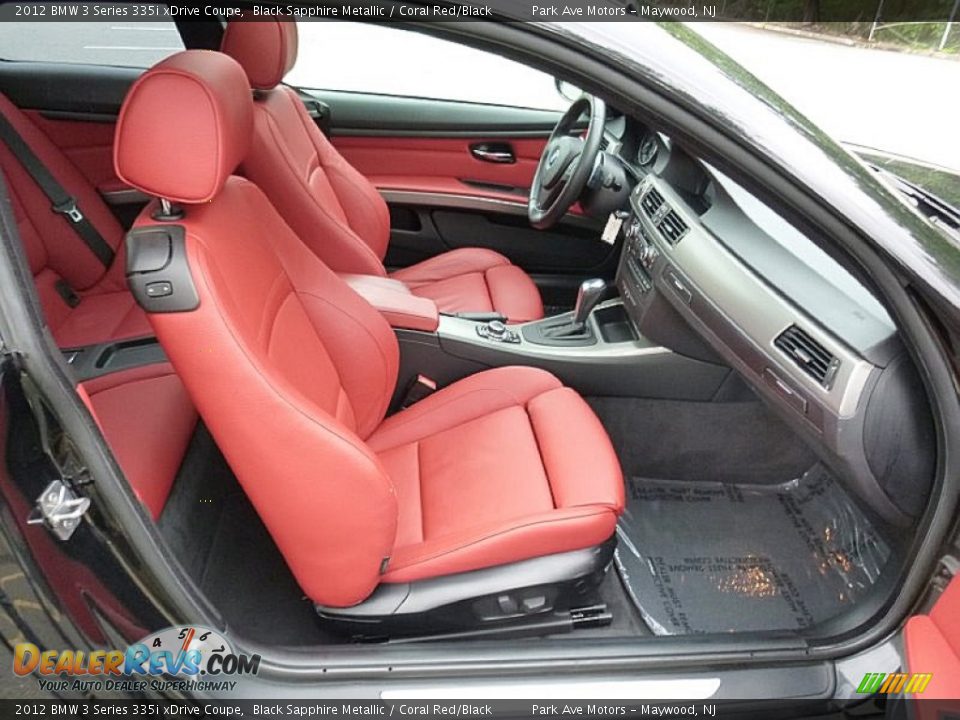 2012 BMW 3 Series 335i xDrive Coupe Black Sapphire Metallic / Coral Red/Black Photo #19