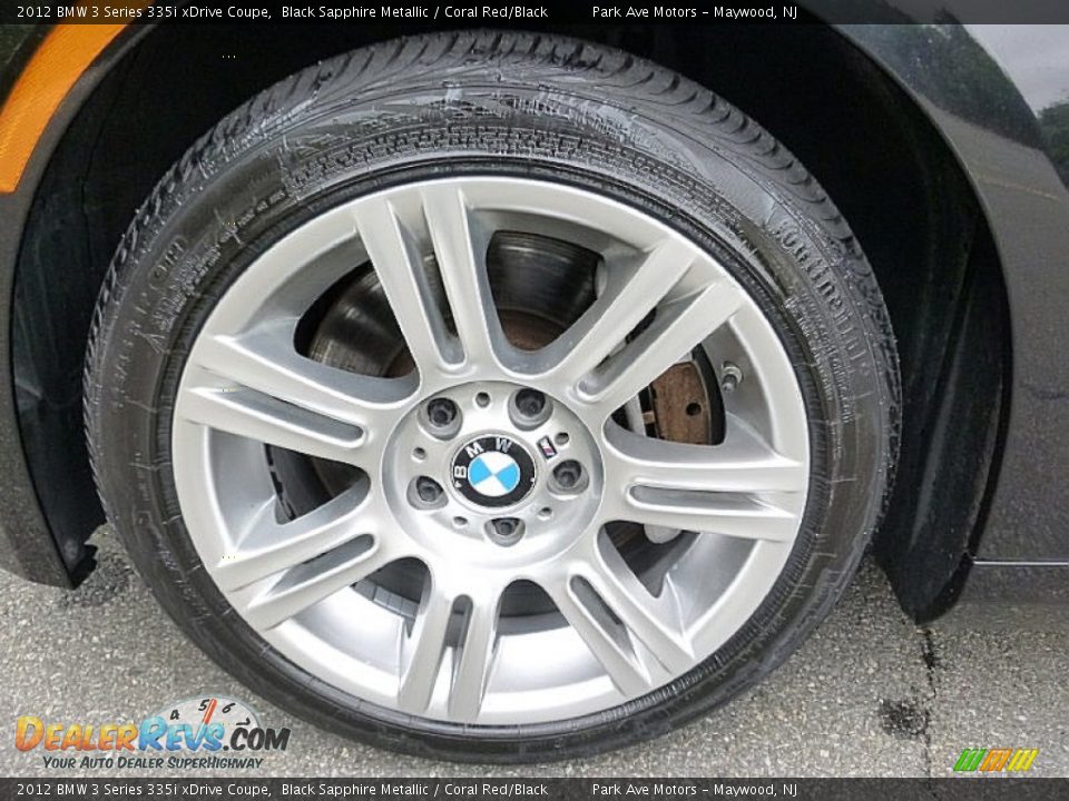 2012 BMW 3 Series 335i xDrive Coupe Black Sapphire Metallic / Coral Red/Black Photo #34
