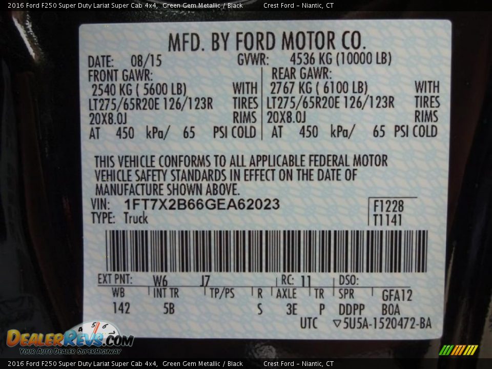 2016 Ford F250 Super Duty Lariat Super Cab 4x4 Green Gem Metallic / Black Photo #16