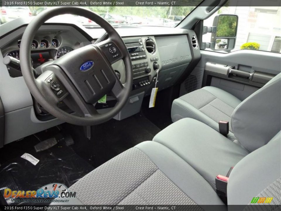 Steel Interior - 2016 Ford F350 Super Duty XLT Super Cab 4x4 Photo #12