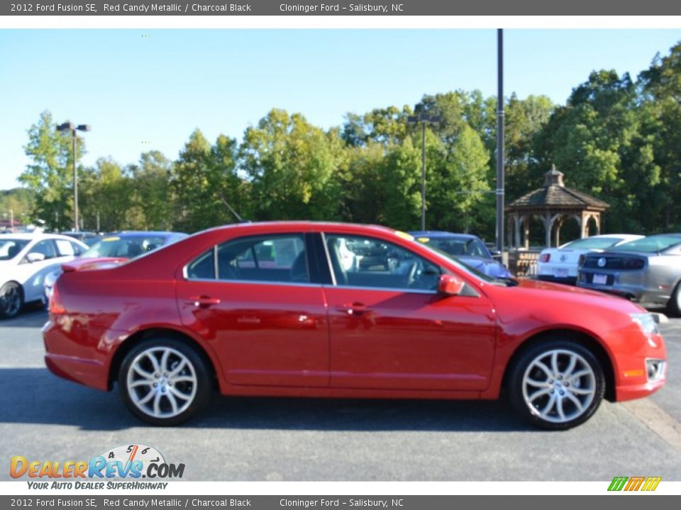 2012 Ford Fusion SE Red Candy Metallic / Charcoal Black Photo #2