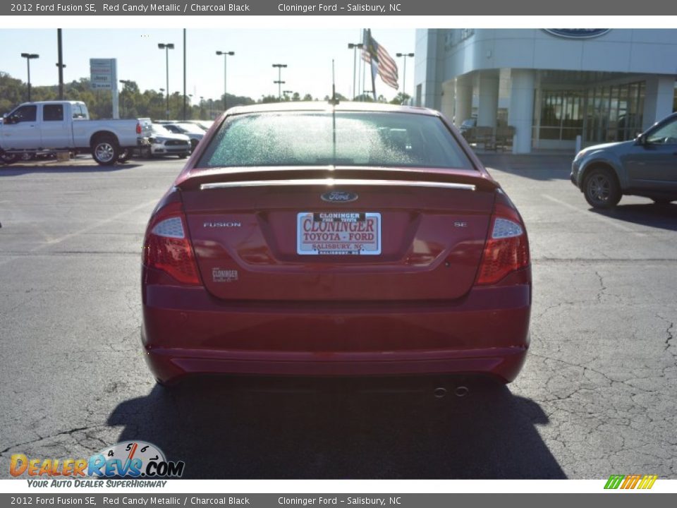 2012 Ford Fusion SE Red Candy Metallic / Charcoal Black Photo #4