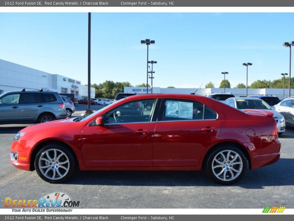 2012 Ford Fusion SE Red Candy Metallic / Charcoal Black Photo #6