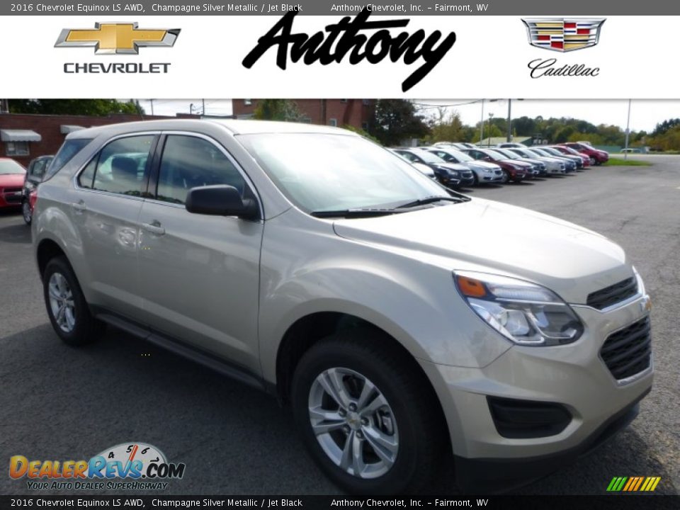 2016 Chevrolet Equinox LS AWD Champagne Silver Metallic / Jet Black Photo #1