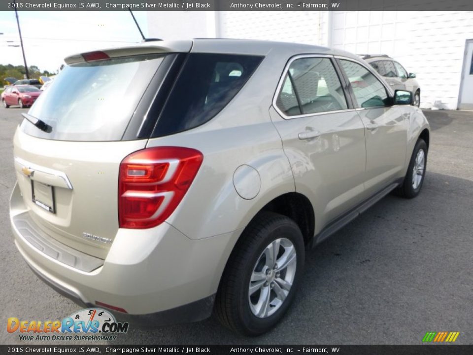 2016 Chevrolet Equinox LS AWD Champagne Silver Metallic / Jet Black Photo #7