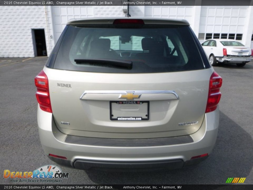 2016 Chevrolet Equinox LS AWD Champagne Silver Metallic / Jet Black Photo #8