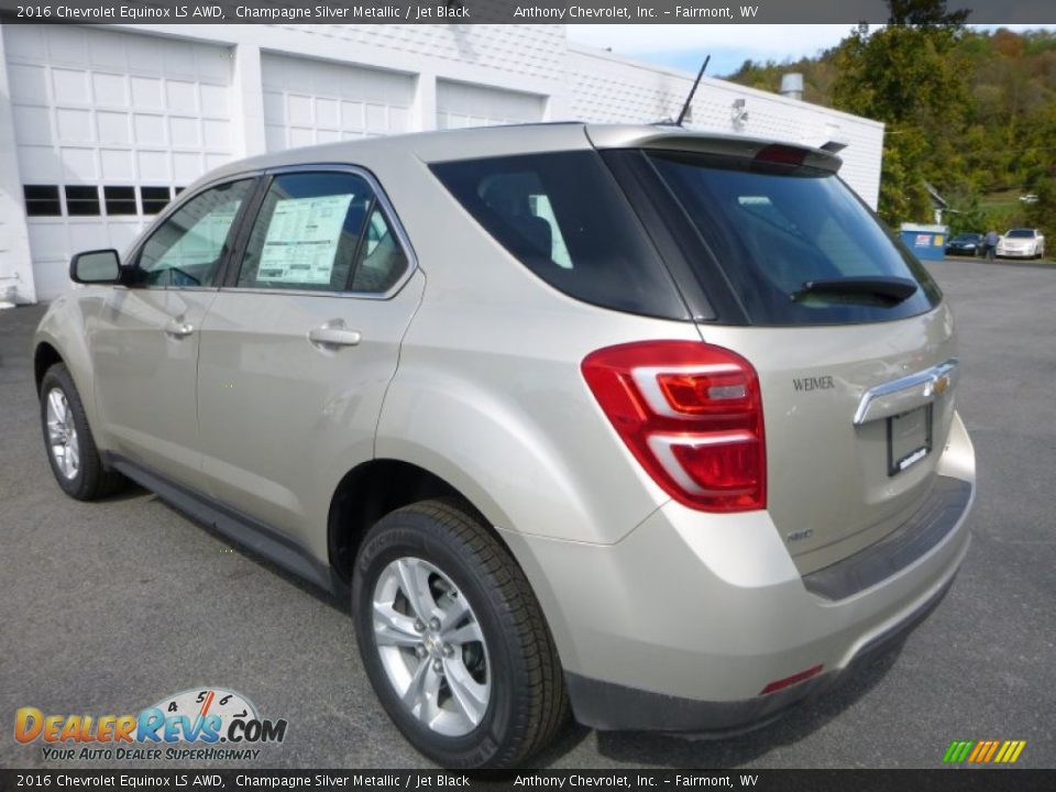 2016 Chevrolet Equinox LS AWD Champagne Silver Metallic / Jet Black Photo #9