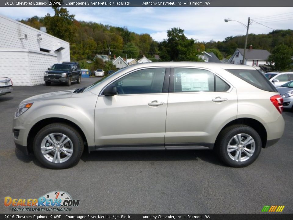 2016 Chevrolet Equinox LS AWD Champagne Silver Metallic / Jet Black Photo #10