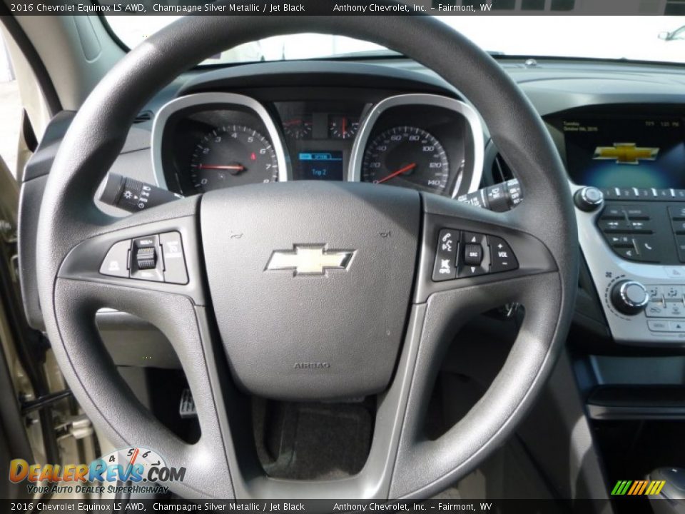 2016 Chevrolet Equinox LS AWD Champagne Silver Metallic / Jet Black Photo #16