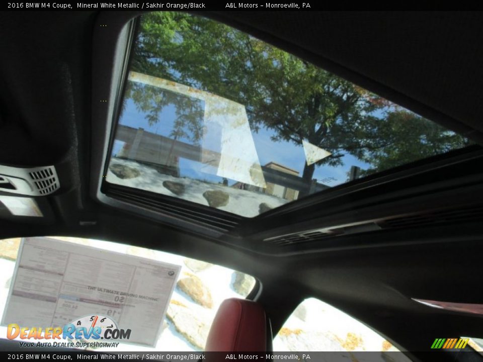 2016 BMW M4 Coupe Mineral White Metallic / Sakhir Orange/Black Photo #11