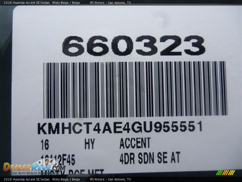 2016 Hyundai Accent SE Sedan Misty Beige / Beige Photo #3