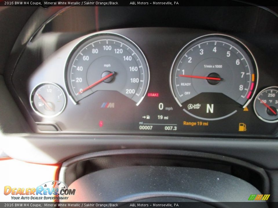 2016 BMW M4 Coupe Gauges Photo #19