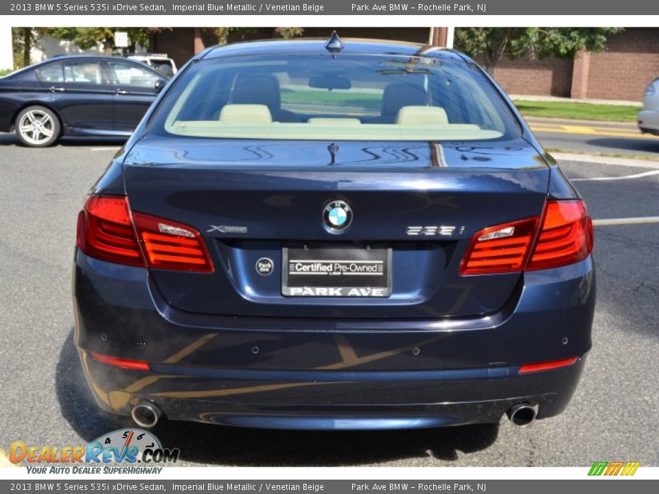 2013 BMW 5 Series 535i xDrive Sedan Imperial Blue Metallic / Venetian Beige Photo #4