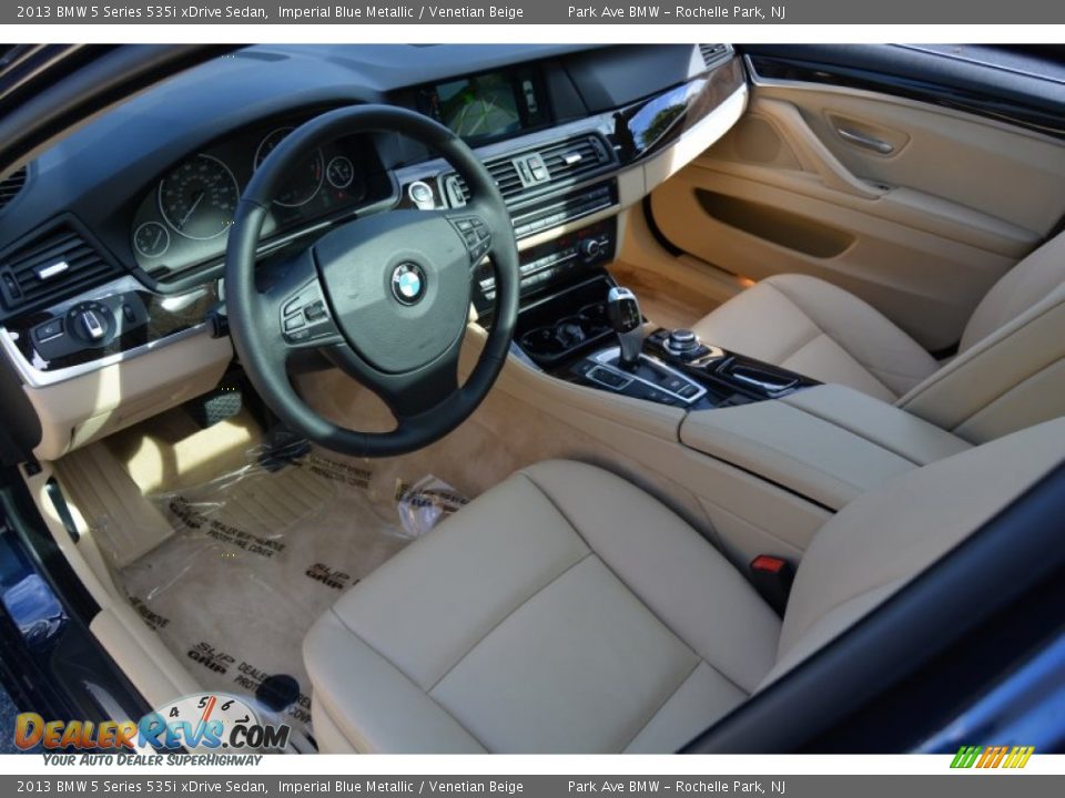 2013 BMW 5 Series 535i xDrive Sedan Imperial Blue Metallic / Venetian Beige Photo #10