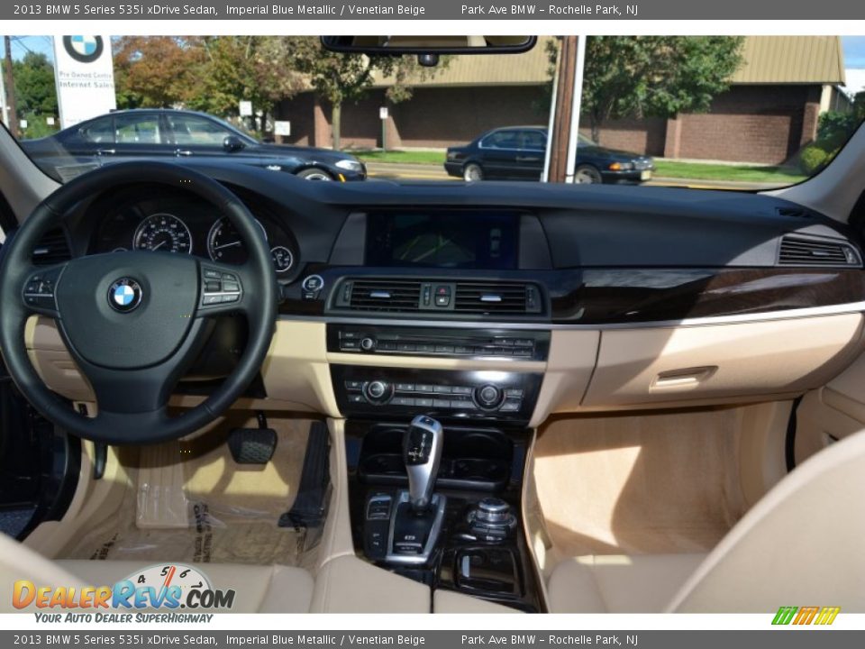 2013 BMW 5 Series 535i xDrive Sedan Imperial Blue Metallic / Venetian Beige Photo #14