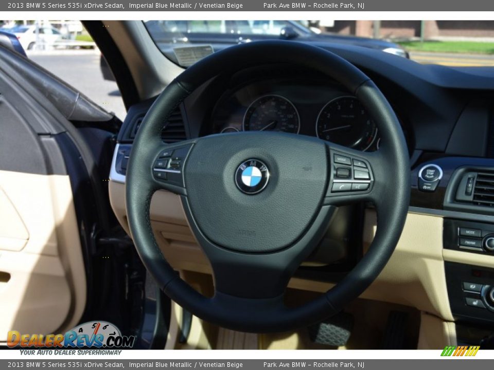 2013 BMW 5 Series 535i xDrive Sedan Imperial Blue Metallic / Venetian Beige Photo #17