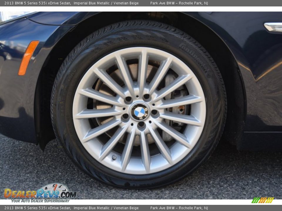 2013 BMW 5 Series 535i xDrive Sedan Imperial Blue Metallic / Venetian Beige Photo #31