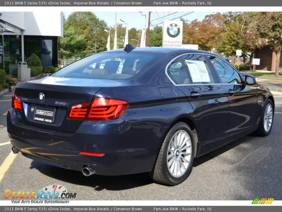 2013 BMW 5 Series 535i xDrive Sedan Imperial Blue Metallic / Cinnamon Brown Photo #3