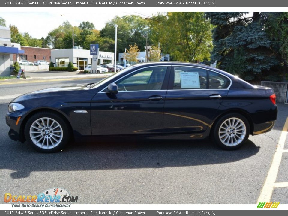 2013 BMW 5 Series 535i xDrive Sedan Imperial Blue Metallic / Cinnamon Brown Photo #5