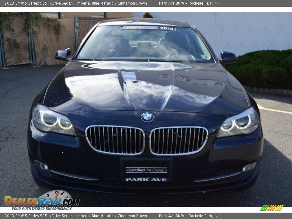 2013 BMW 5 Series 535i xDrive Sedan Imperial Blue Metallic / Cinnamon Brown Photo #7