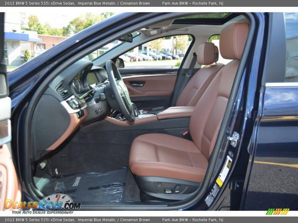 2013 BMW 5 Series 535i xDrive Sedan Imperial Blue Metallic / Cinnamon Brown Photo #11