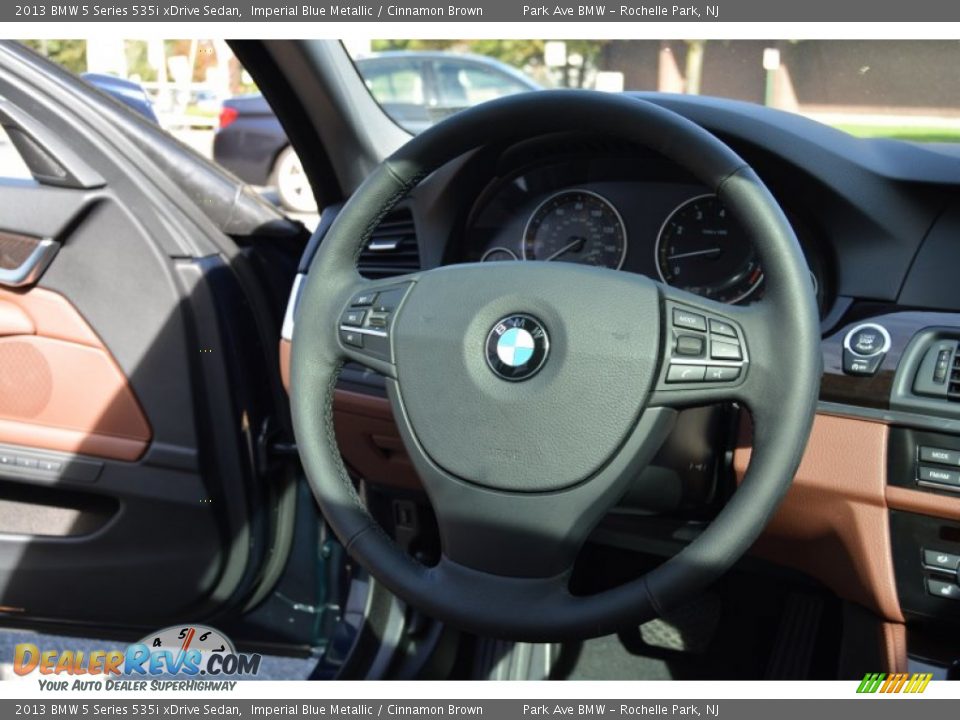 2013 BMW 5 Series 535i xDrive Sedan Imperial Blue Metallic / Cinnamon Brown Photo #16