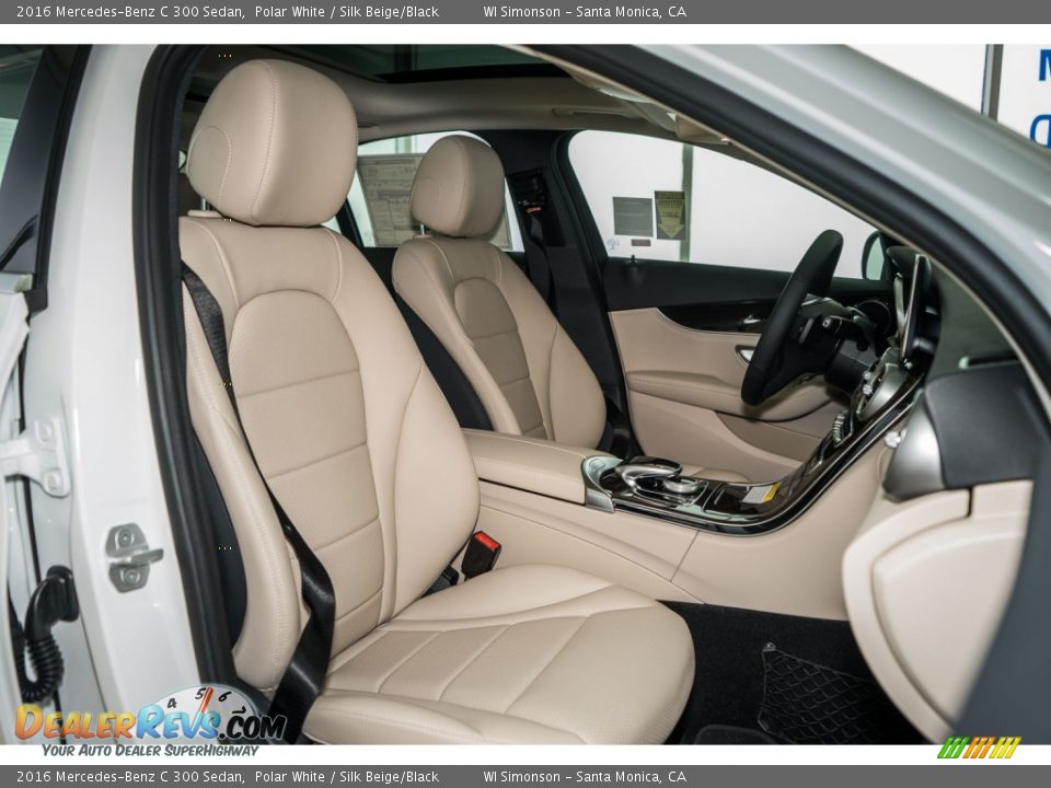 2016 Mercedes-Benz C 300 Sedan Polar White / Silk Beige/Black Photo #2